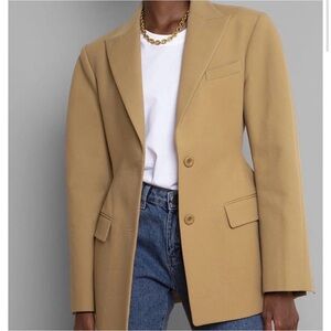 The Frankie Shop Colette Hourglass Tan Blazer